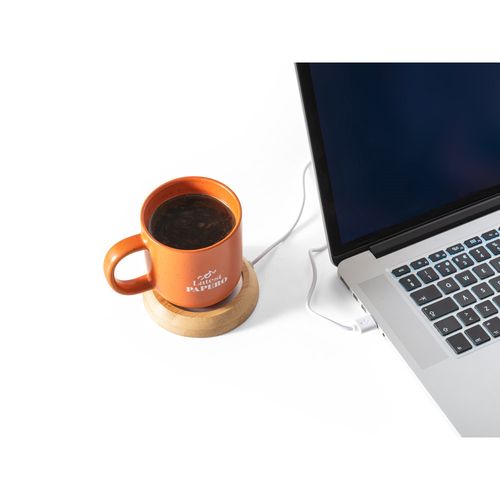 GATES. Chauffe-tasse avec corps en bambou