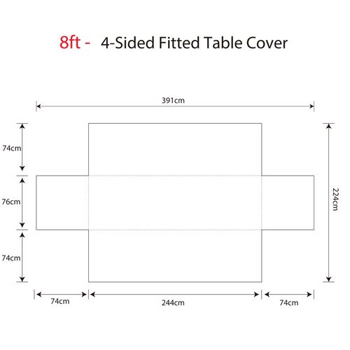 Full Coverage Fitted Tablecloth - 76x244cm (8ft Table)
