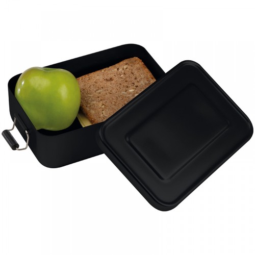 Aluminum lunch box with closure
