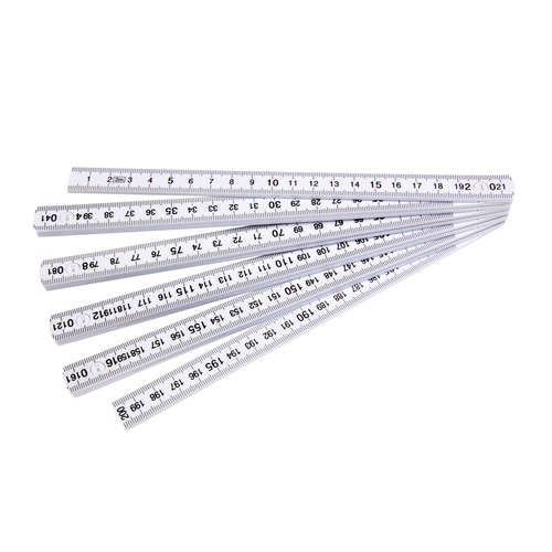 2 meters plastic (PS) foldable and articulated measuring tape with 10 links