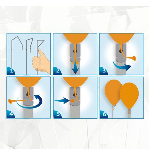 SUPPORT FOR BIODEGRADABLE AND ECOFRIENDLY CARDBOARD BALLOONS. 2.5X35CM