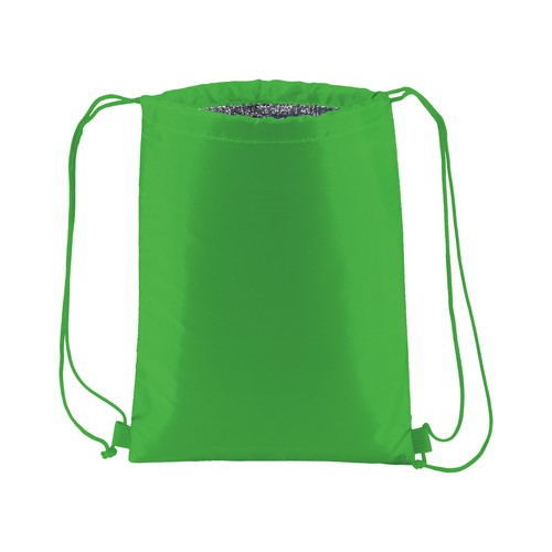 210T polyester insulated backpack with drawstring closure