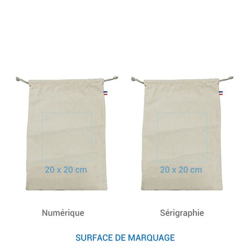 Pochon Coton JULES 250 Ecru L