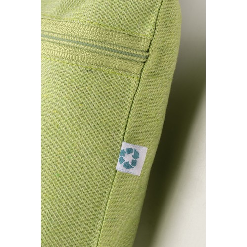 Portadocumentos de algodón reciclado de 180 g/m2 con cierre de cremallera, certificado GRS