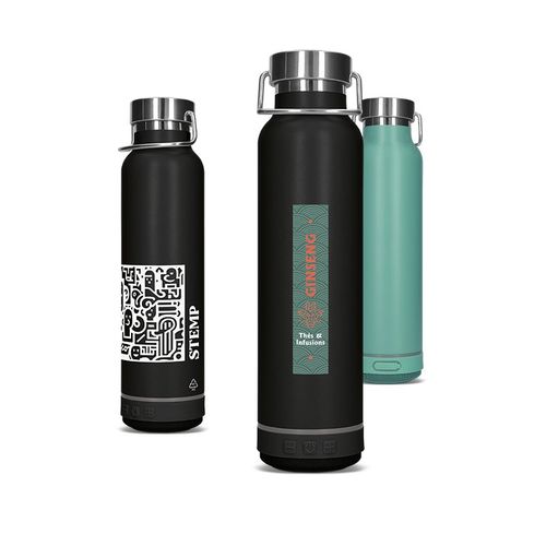 STAINLESS STEEL DOUBLE-WALL INSULATED BOTTLE 60 cl WITH SPEAKER