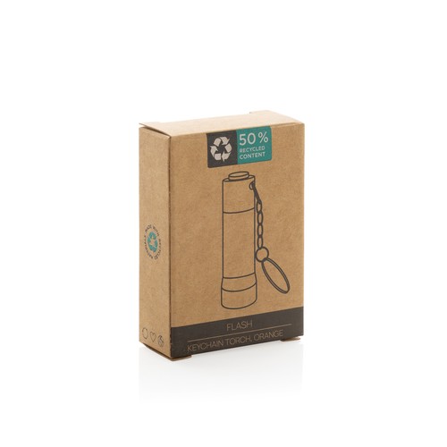 Flash RCS gerecycled aluminium sleutelhanger zaklamp