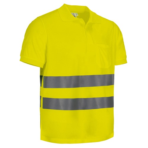 koszulka polo z odblaskowymi paskami