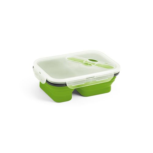 DILL. Lunch Box. Wysuwane hermetyczne pudełko wykonane z silikonu i PP (480 i 760 mL)