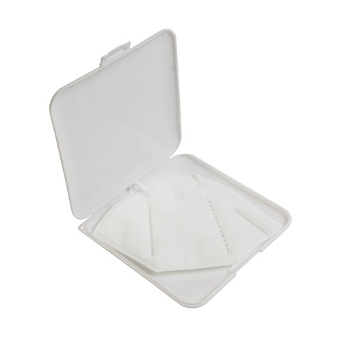 Porta mascarilla de plástico (PP), fabricado con material antibacteriano ISO22196