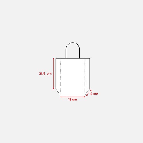 100 gr/m2 paper shopping bag with guesset