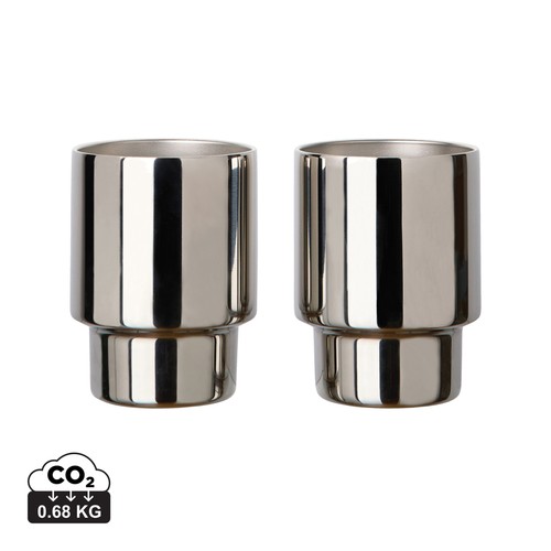 Set 2 tazas de acero inoxidable recicladas VINGA Nagano RCS