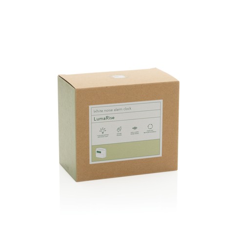 LumaRise RCS gerecycled plastic wekker met witte ruis