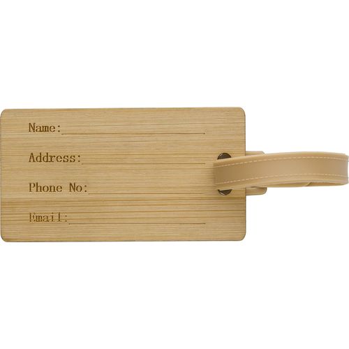 Bamboo luggage tag Shawn