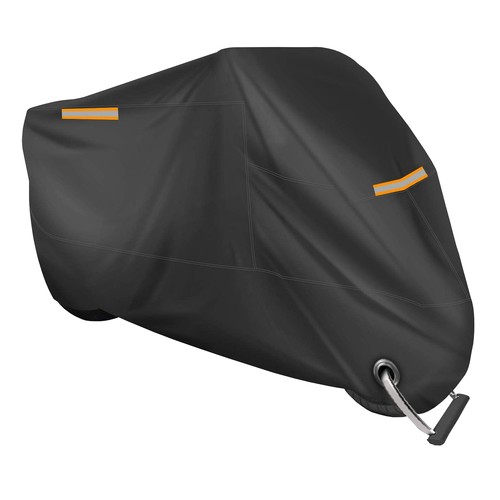 190T polyester motorbyke cover with reflective bands