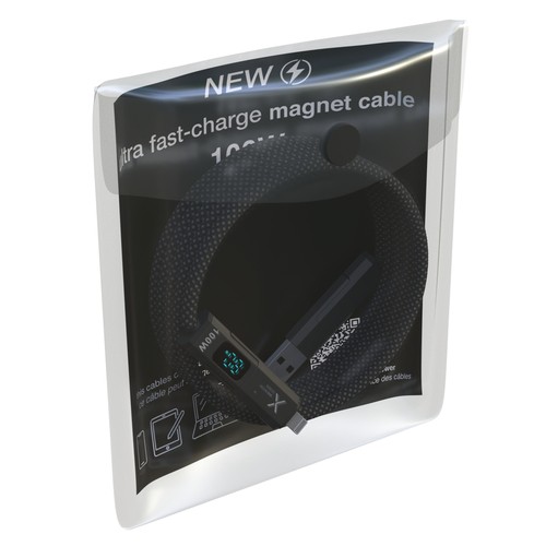 100W Display ultra fast charge magnetic cable