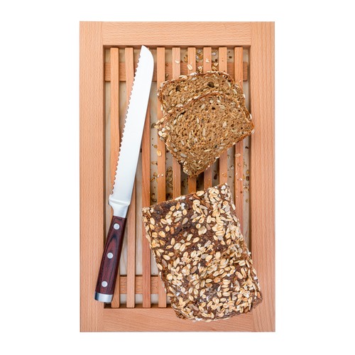 GRID bread cutting board with crumb grid