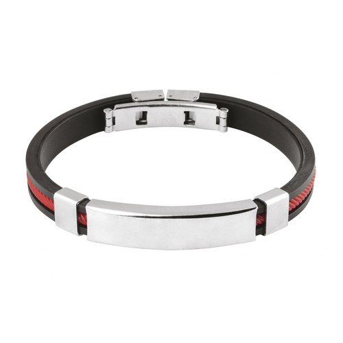 BLACK AND RED BRACELET