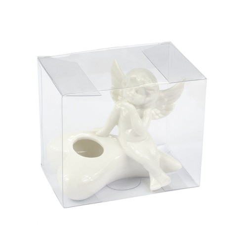 PORCELAIN ANGEL CANDLE HOLDER 90x50mm