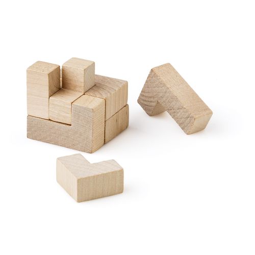 Wooden cube puzzle Amber