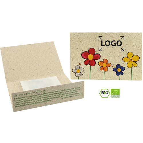 Grass Paper Card Bee Meadow