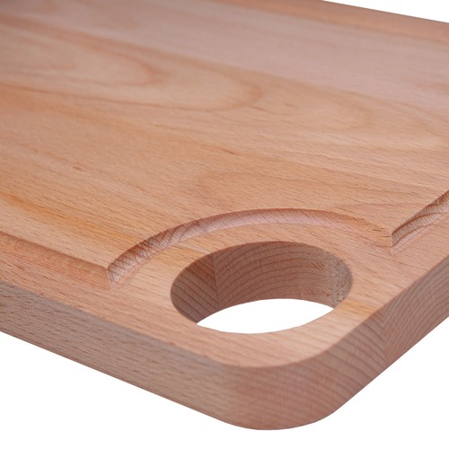 Beech board with juice groove and hanging hole 34x22 cm
