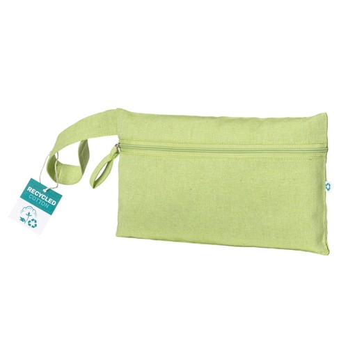 Document holder made of 180 g/m2 recycled cotton with zipper closure, GRS certified