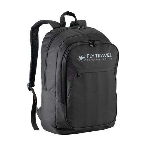17-inch 300D polyester computer backpack with three pockets