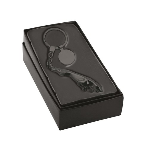 BURNISHED JAGUAR KEY RING WITH TOKEN