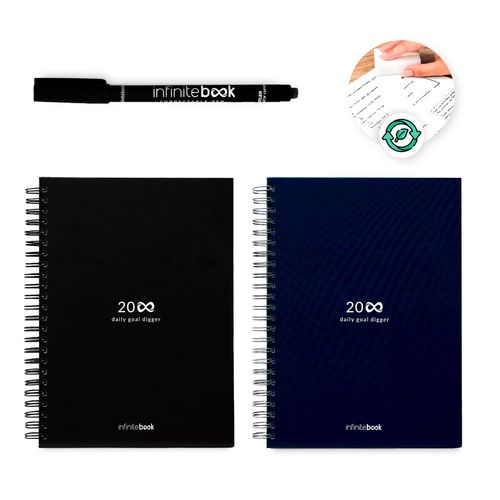 STARTER KIT INFINITE PLANNER A5. Set includes an A5"infinite Diary", cleaning kit, marker and marker holder