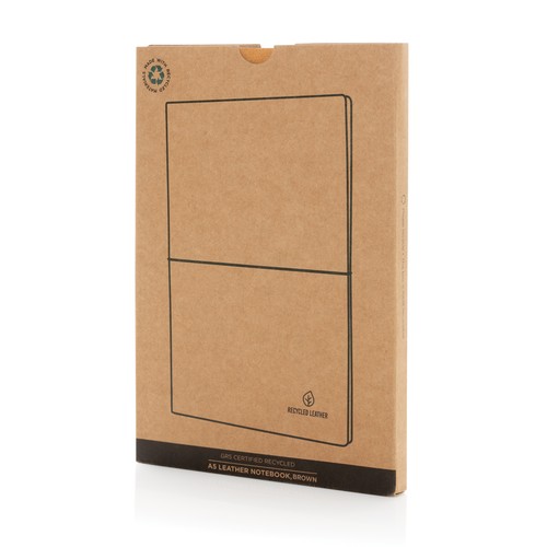 A5 GRS recycled leather notebook