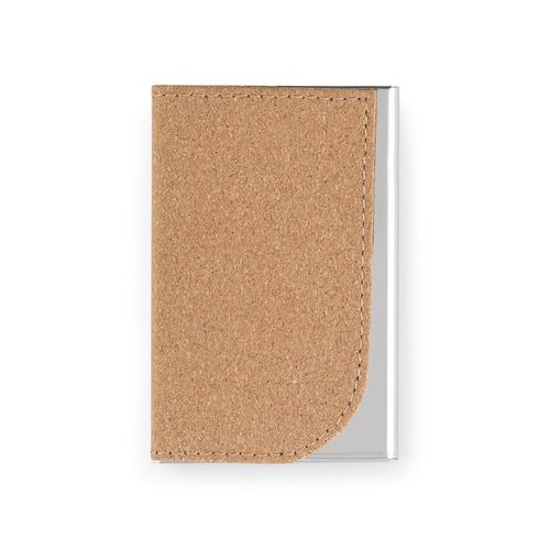 GOSLING. Set bestaande uit een kaarthouder en een sleutelhanger, beide van metaal en kurk