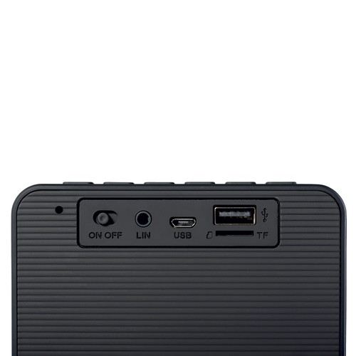 BLUETOOTH PLASTIC SPEAKER WITH LED ALARM CLOCK AND FM AUTO SCAN