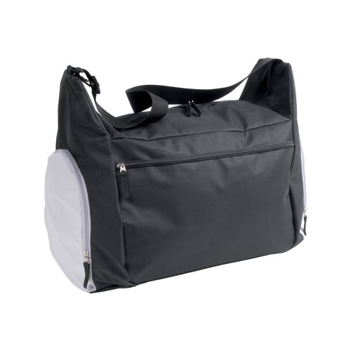 600D polyester sports/travel bag with adjustable shoulder strap, 2 compartments