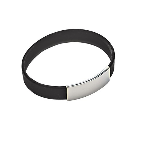 BRACELET FOR MAN BLACK SILICONE