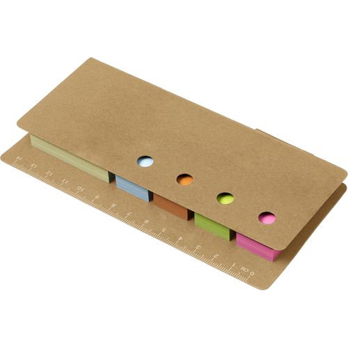 Cardboard memo holder with ruler Riva