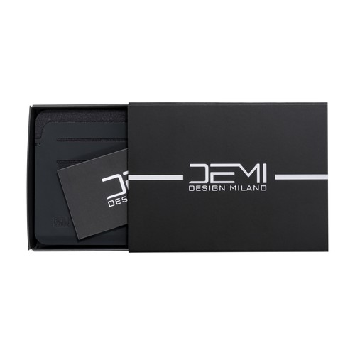 Anti-RFID card holder made of soft PU. With six card compartments and RFID logo