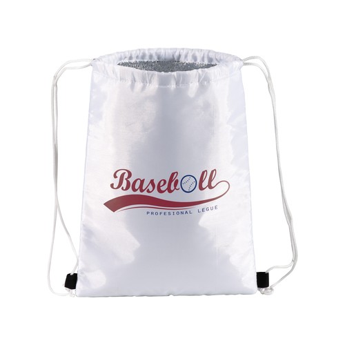 210T polyester insulated backpack with drawstring closure