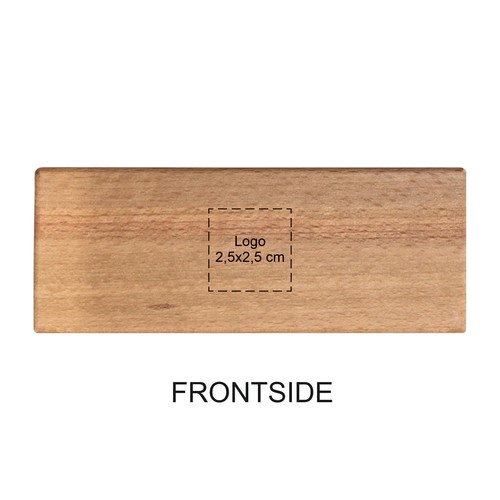 Beech menu card holder with cut-outs A6