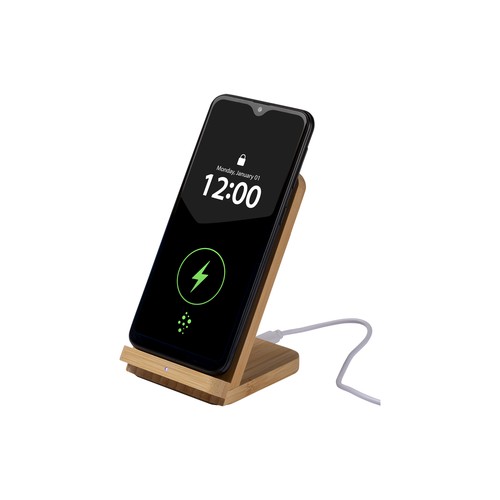 Bamboo wireless  charger. Output: DC5V/1A(5W)