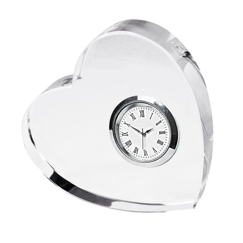 HORLOGE EN VERRE COEUR 100X90X20