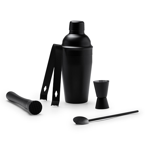 Cocktail set. Includes jigger, 550ml shaker, tongs Léa