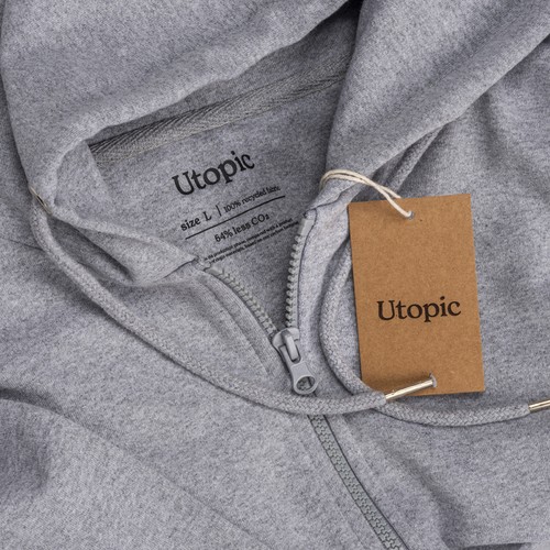 100% regenerated fabric unisex hooded sweatshirt