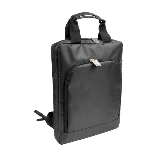 840D polyester laptop backpack. Laptop pocket and front accessory pocket