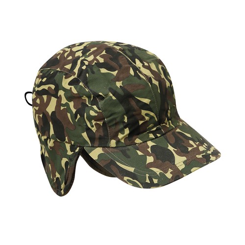 4 PANELS CAMUFLAGE FLEECE AND POLYESTER CAP