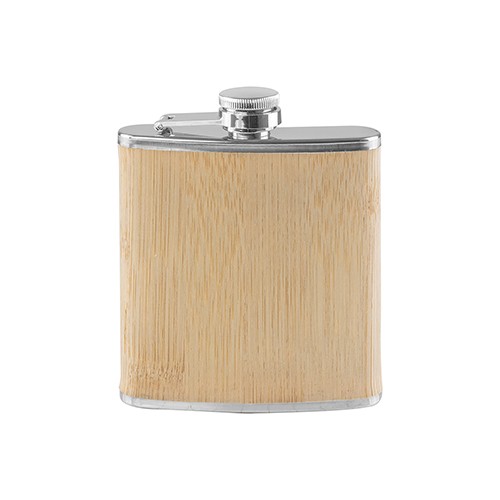 Flask 160ml steel and bamboo Cologna