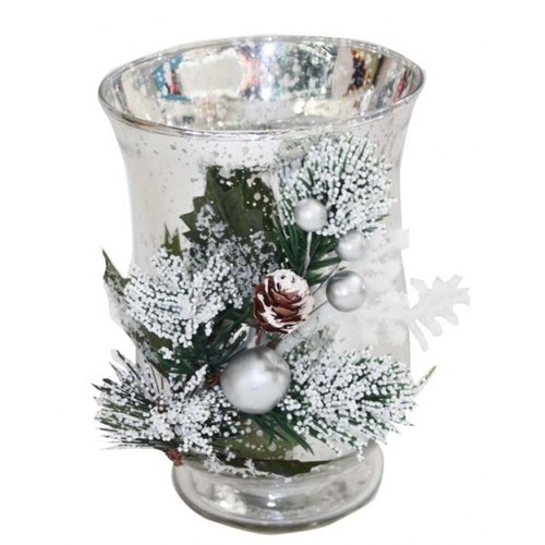 BOUGIE VERRE ARGENT
