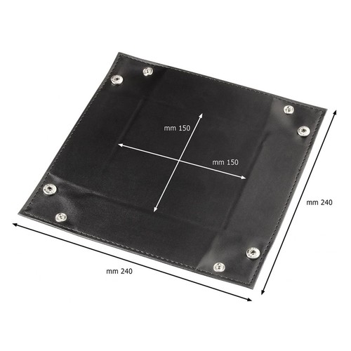 BLACK PU VALET TRAY 15X15 cm