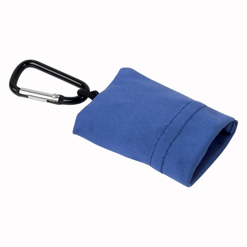 Snap hook keychain with foldable polyester microfibre screen/lens cleaning cloth