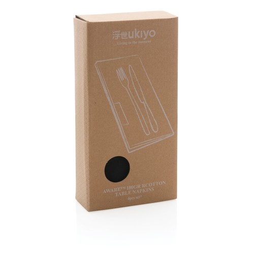 Ukiyo Aware™ 180gr 4-delige set recycled katoenen servetten