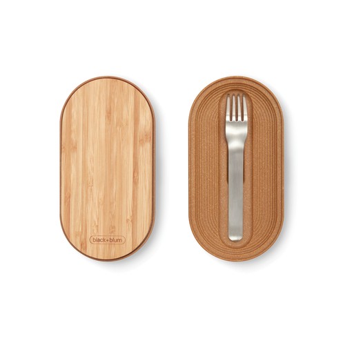 Boîte à bento double en acier inoxydable Black+Blum